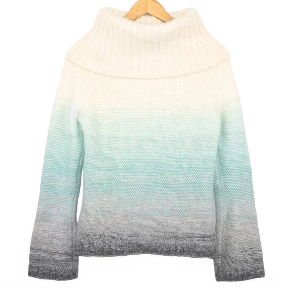 Marks & Spencer Ombre Turtleneck Sweater – Mint/Cream/Gray  Women’s US 6 (UK 10) - Picture 6 of 12